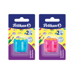 Pelikan taille-crayon double Flower, emballage blister couleurs ass.